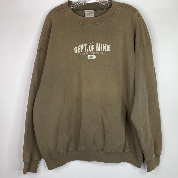 Vintage Nike Brown Crewneck Sweatshirt Size XL Rare USA - Picture 1 of 14
